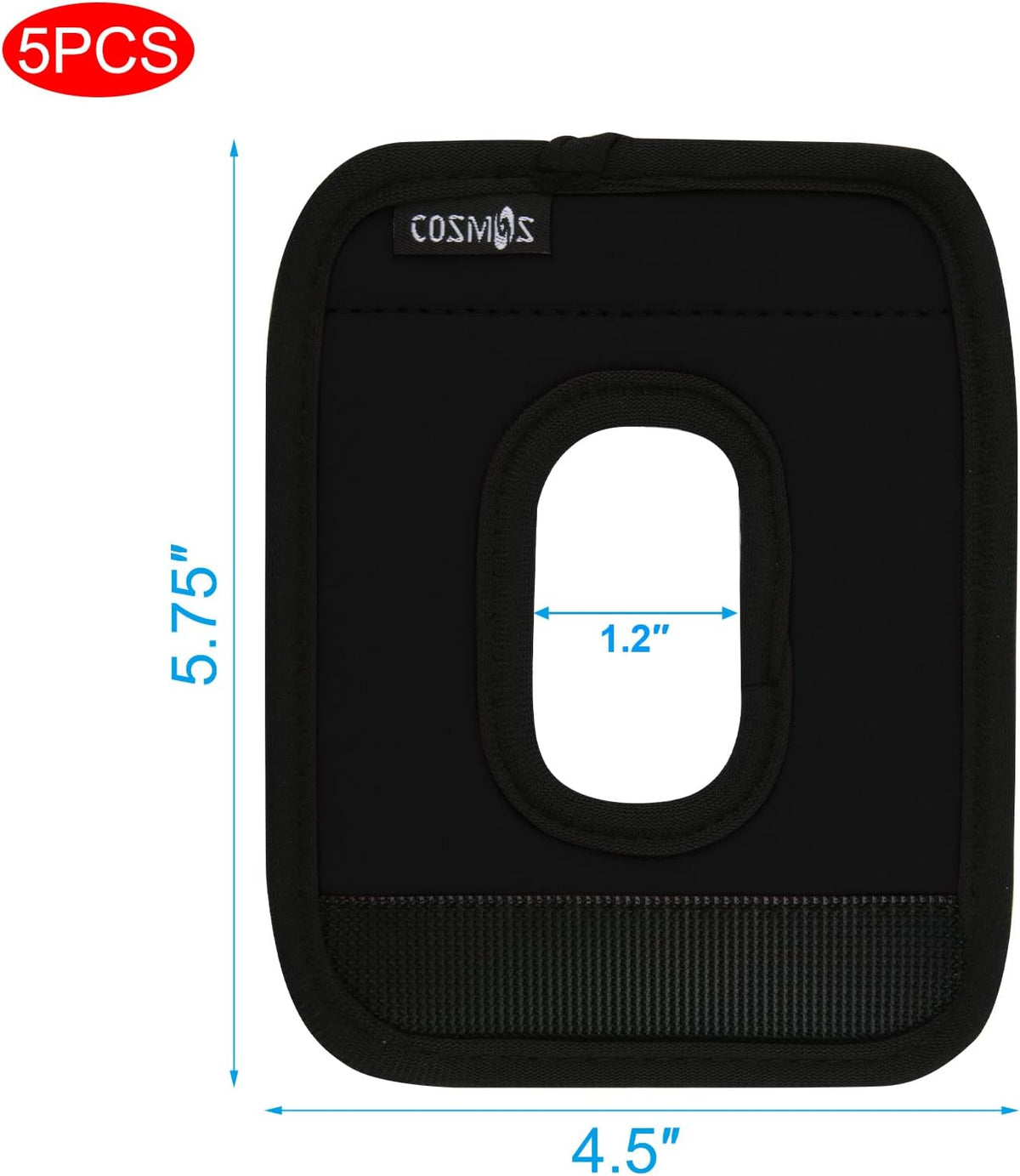 5 Pcs Neoprene Luggage Handle Wrap Soft Grip Handle Cover Luggage Identifier with Hollow Design for Push-Button Handle Trolley Handle and Travel Suitcase Trolley Case (Multi Color)
