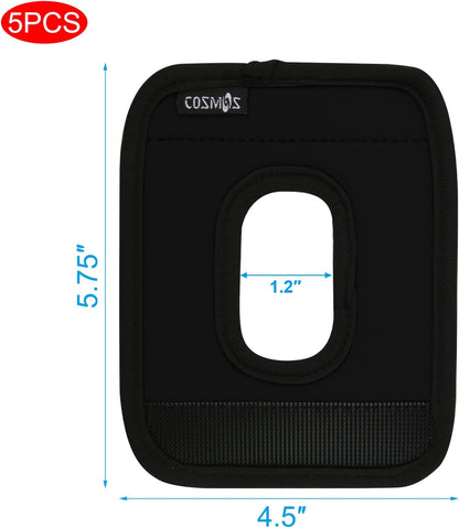 5 Pcs Neoprene Luggage Handle Wrap Soft Grip Handle Cover Luggage Identifier with Hollow Design for Push-Button Handle Trolley Handle and Travel Suitcase Trolley Case (Multi Color)