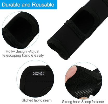 5 Pcs Neoprene Luggage Handle Wrap Soft Grip Handle Cover Luggage Identifier with Hollow Design for Push-Button Handle Trolley Handle and Travel Suitcase Trolley Case (Multi Color)