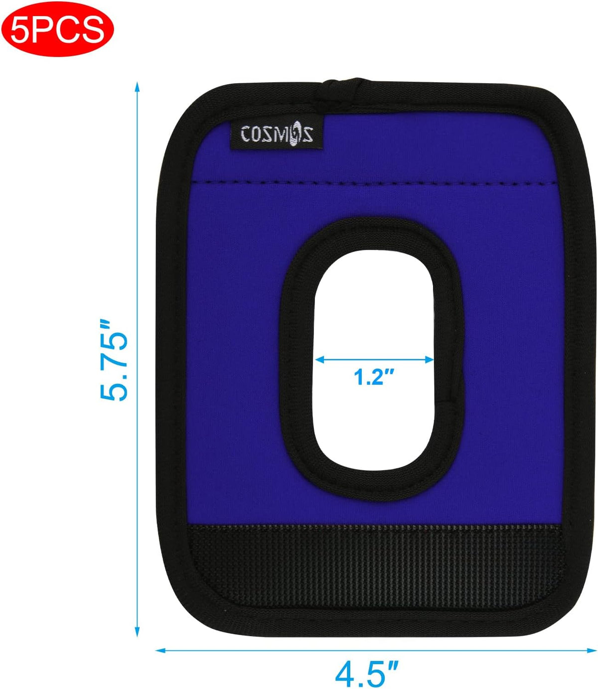 5 Pcs Neoprene Luggage Handle Wrap Soft Grip Handle Cover Luggage Identifier with Hollow Design for Push-Button Handle Trolley Handle and Travel Suitcase Trolley Case (Multi Color)