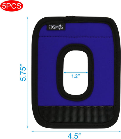 5 Pcs Neoprene Luggage Handle Wrap Soft Grip Handle Cover Luggage Identifier with Hollow Design for Push-Button Handle Trolley Handle and Travel Suitcase Trolley Case (Multi Color)