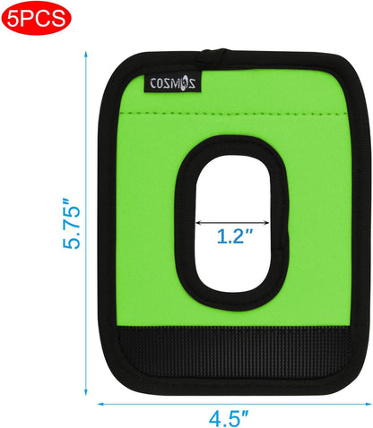 5 Pcs Neoprene Luggage Handle Wrap Soft Grip Handle Cover Luggage Identifier with Hollow Design for Push-Button Handle Trolley Handle and Travel Suitcase Trolley Case (Multi Color)