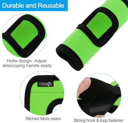 5 Pcs Neoprene Luggage Handle Wrap Soft Grip Handle Cover Luggage Identifier with Hollow Design for Push-Button Handle Trolley Handle and Travel Suitcase Trolley Case (Multi Color)