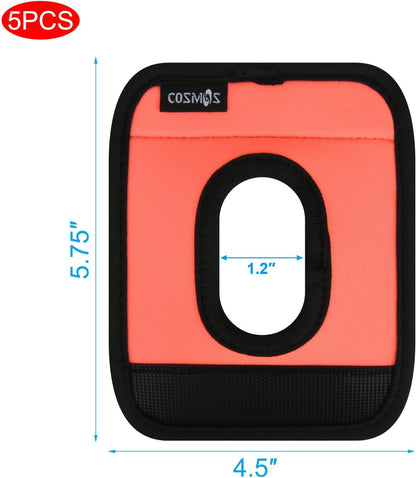 5 Pcs Neoprene Luggage Handle Wrap Soft Grip Handle Cover Luggage Identifier with Hollow Design for Push-Button Handle Trolley Handle and Travel Suitcase Trolley Case (Multi Color)