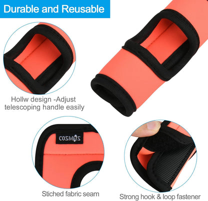 5 Pcs Neoprene Luggage Handle Wrap Soft Grip Handle Cover Luggage Identifier with Hollow Design for Push-Button Handle Trolley Handle and Travel Suitcase Trolley Case (Multi Color)