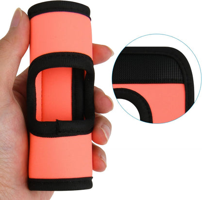 5 Pcs Neoprene Luggage Handle Wrap Soft Grip Handle Cover Luggage Identifier with Hollow Design for Push-Button Handle Trolley Handle and Travel Suitcase Trolley Case (Multi Color)