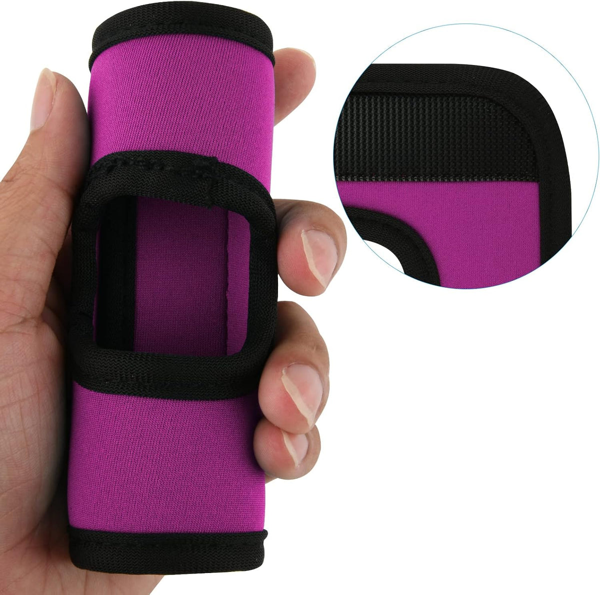 5 Pcs Neoprene Luggage Handle Wrap Soft Grip Handle Cover Luggage Identifier with Hollow Design for Push-Button Handle Trolley Handle and Travel Suitcase Trolley Case (Multi Color)