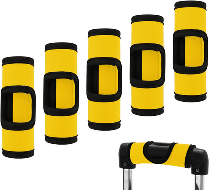 5 Pcs Neoprene Luggage Handle Wrap Soft Grip Handle Cover Luggage Identifier with Hollow Design for Push-Button Handle Trolley Handle and Travel Suitcase Trolley Case (Multi Color)