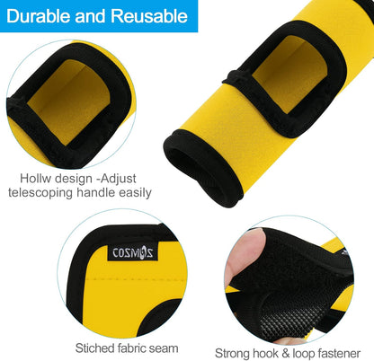 5 Pcs Neoprene Luggage Handle Wrap Soft Grip Handle Cover Luggage Identifier with Hollow Design for Push-Button Handle Trolley Handle and Travel Suitcase Trolley Case (Multi Color)