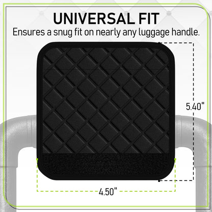 Luggage Handle Wraps (4-Pack) | Padded Suitcase Handle Covers with Diamond-Grip Design – Comfortable Neoprene Travel Handle Wraps for Luggage, Bags & Suitcases. (4-Pack | Green)
