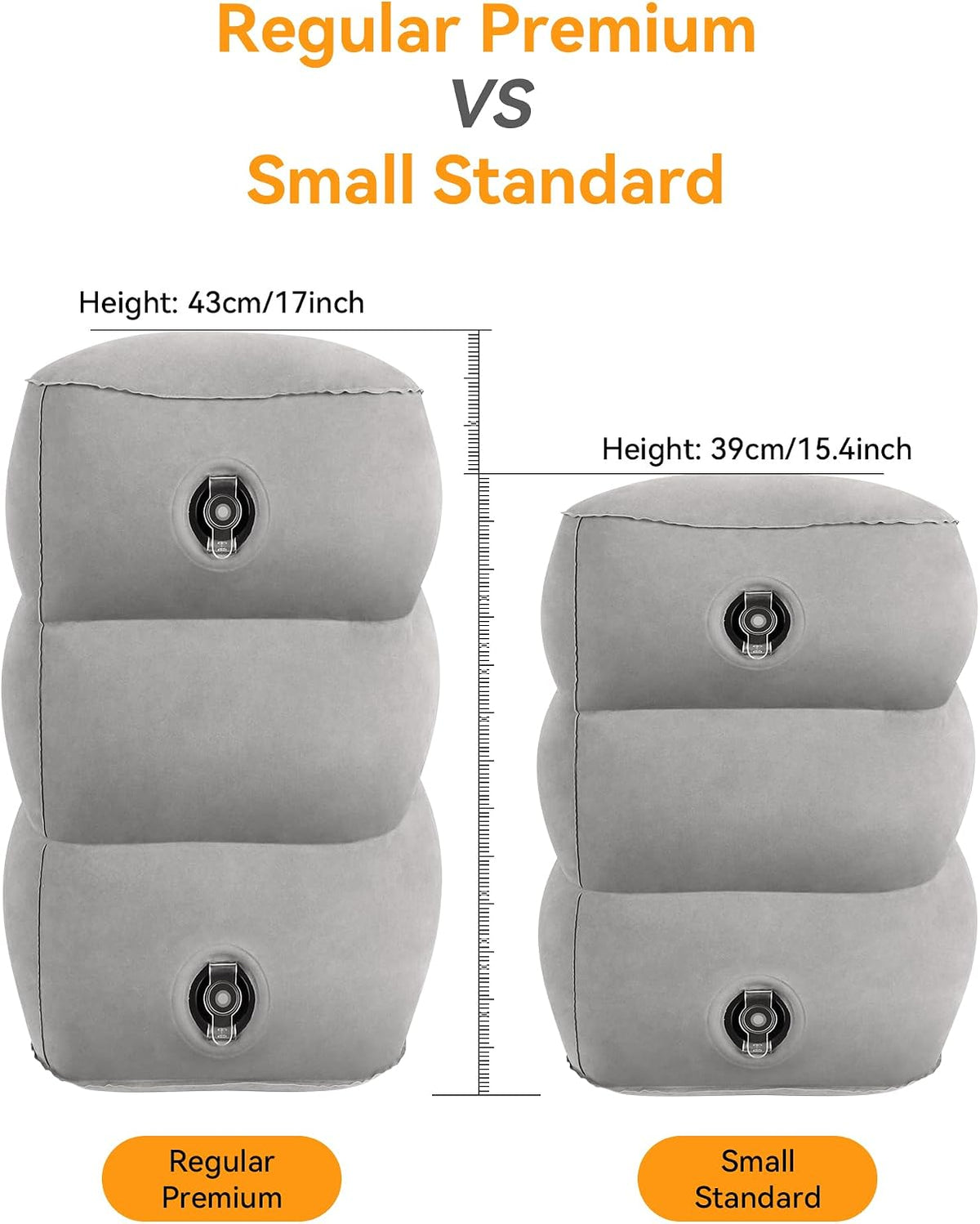 Inflatable Foot Rest Pillow for Travel, Kids/Adults Airplane Travel Pillow-Adjustable Height for Kids to Sleep While Traveling,Suitable for Airplane, Office, Home, Cars and Any Travel