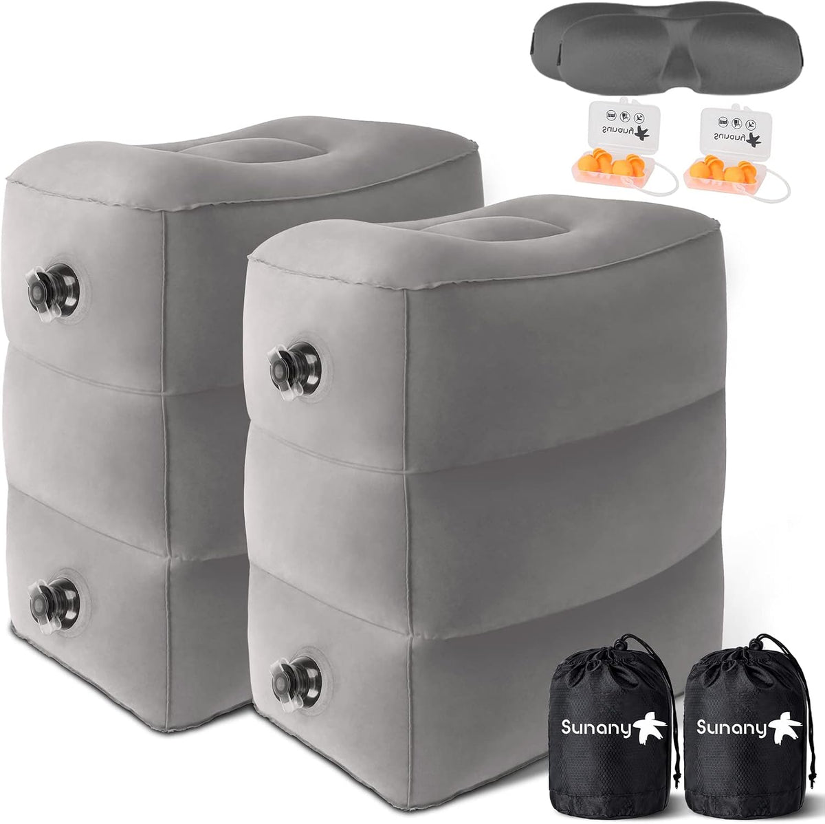 Inflatable Foot Rest Pillow for Travel, Kids/Adults Airplane Travel Pillow-Adjustable Height for Kids to Sleep While Traveling,Suitable for Airplane, Office, Home, Cars and Any Travel