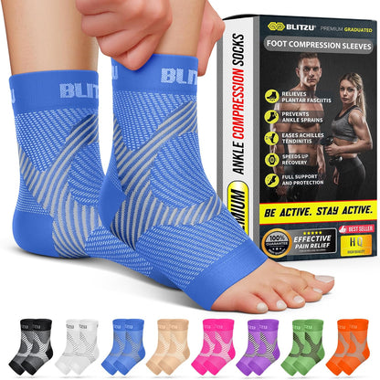 Compression Socks for Plantar Fasciitis, Foot, Arch & Ankle Support