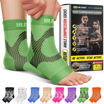 Compression Socks for Plantar Fasciitis, Foot, Arch & Ankle Support