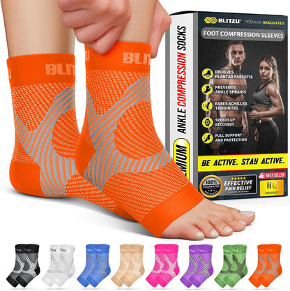 Compression Socks for Plantar Fasciitis, Foot, Arch & Ankle Support