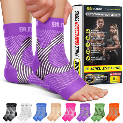 Compression Socks for Plantar Fasciitis, Foot, Arch & Ankle Support