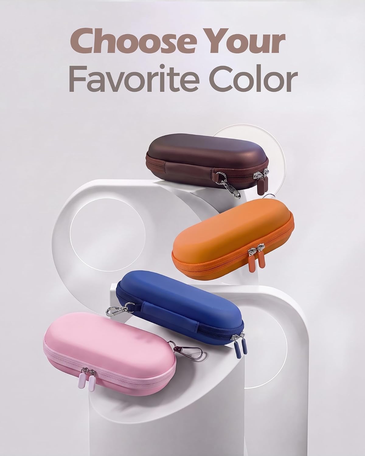 Hard Double Sunglasses Glasses Case for Men Women -Plum