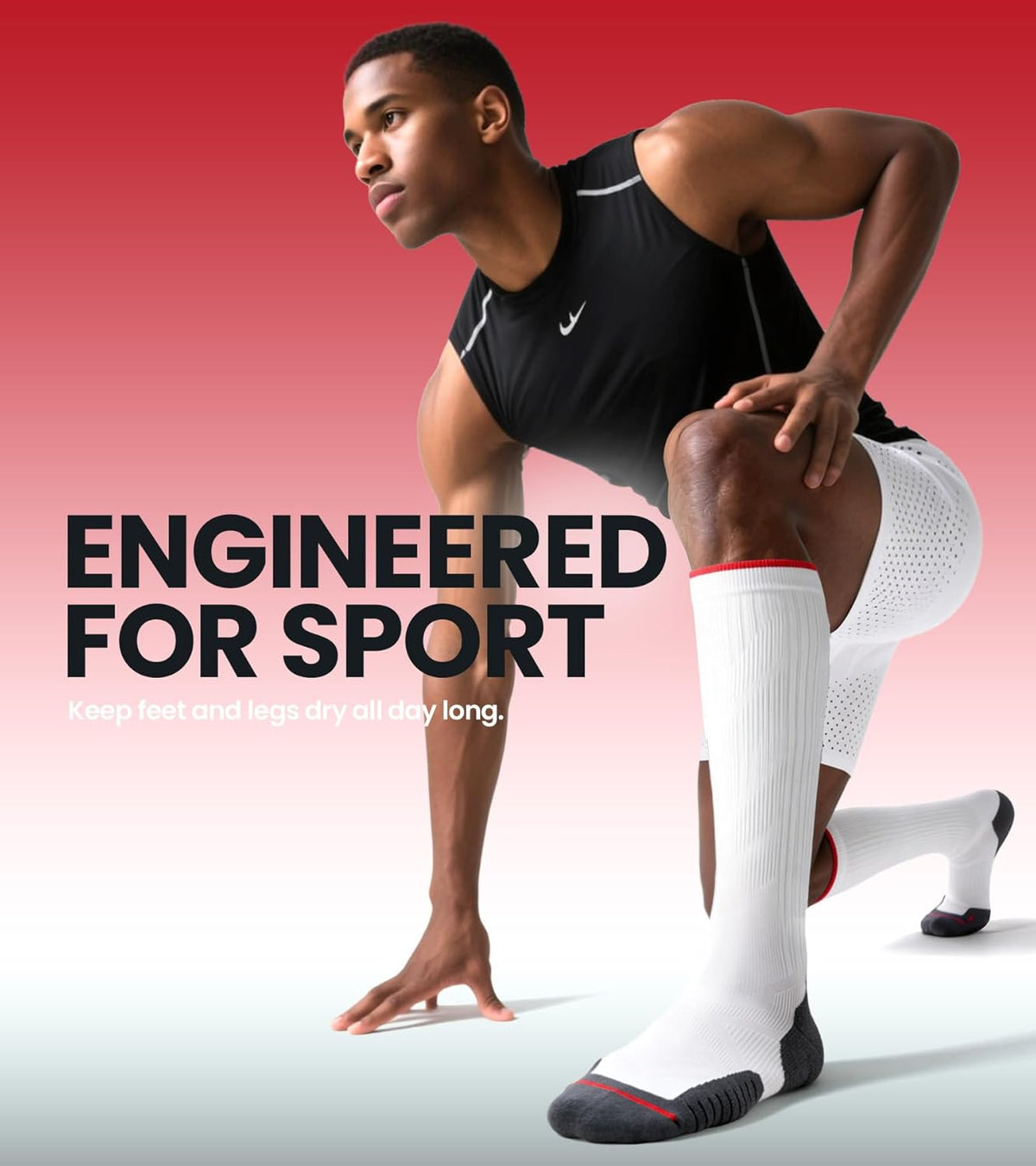 Compression Socks Men Women, Graduated 15-20mmHg Support Breathable for Travel Flight Running Cycling Daily Use