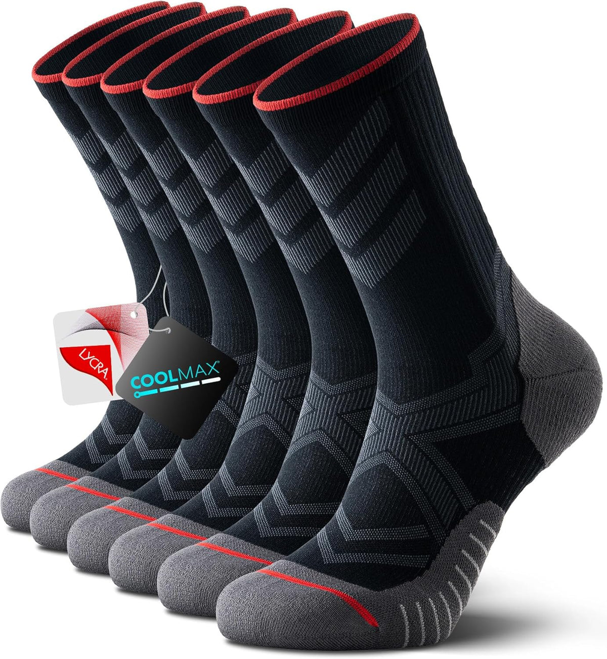 Compression Socks Men Women, Graduated 15-20mmHg Support Breathable for Travel Flight Running Cycling Daily Use