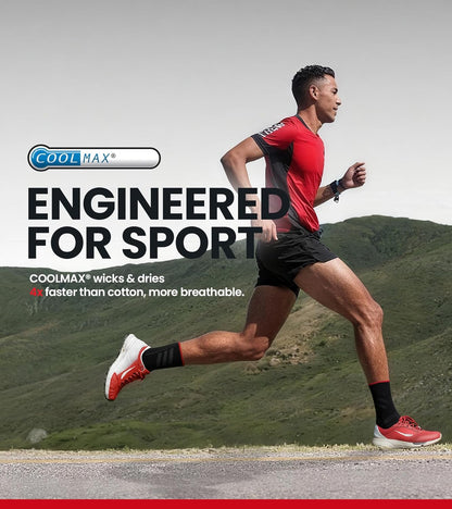 Compression Socks Men Women, Graduated 15-20mmHg Support Breathable for Travel Flight Running Cycling Daily Use