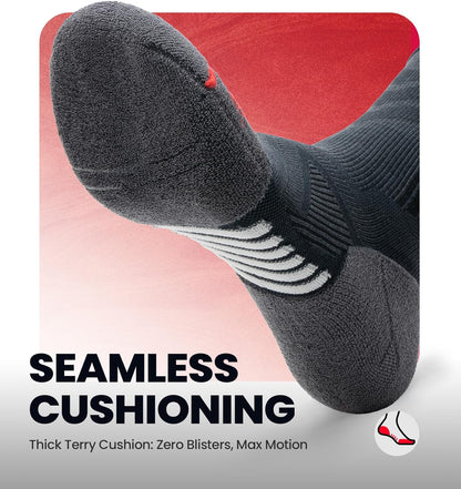 Compression Socks Men Women, Graduated 15-20mmHg Support Breathable for Travel Flight Running Cycling Daily Use