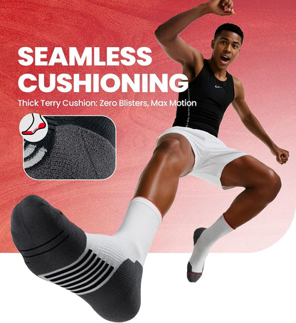 Compression Socks Men Women, Graduated 15-20mmHg Support Breathable for Travel Flight Running Cycling Daily Use