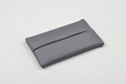 Pocket Tissue Holder for Purse Small PU Leather Case Cover On-the-Go Travel Tissue Pouch (Black)