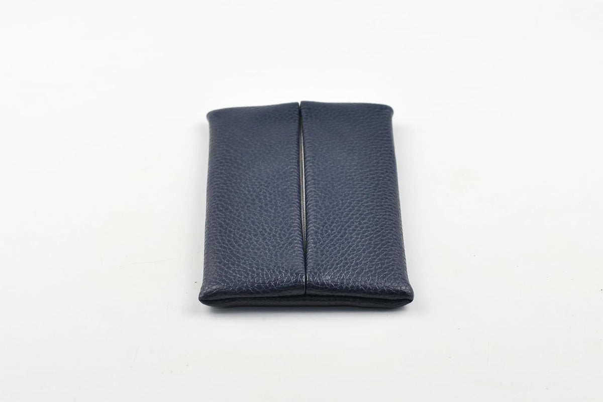 Pocket Tissue Holder for Purse Small PU Leather Case Cover On-the-Go Travel Tissue Pouch (Black)