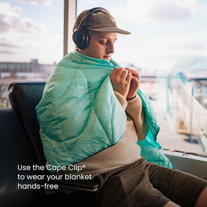 Travel Puffy Ultra-Packable Blanket, Deepwater