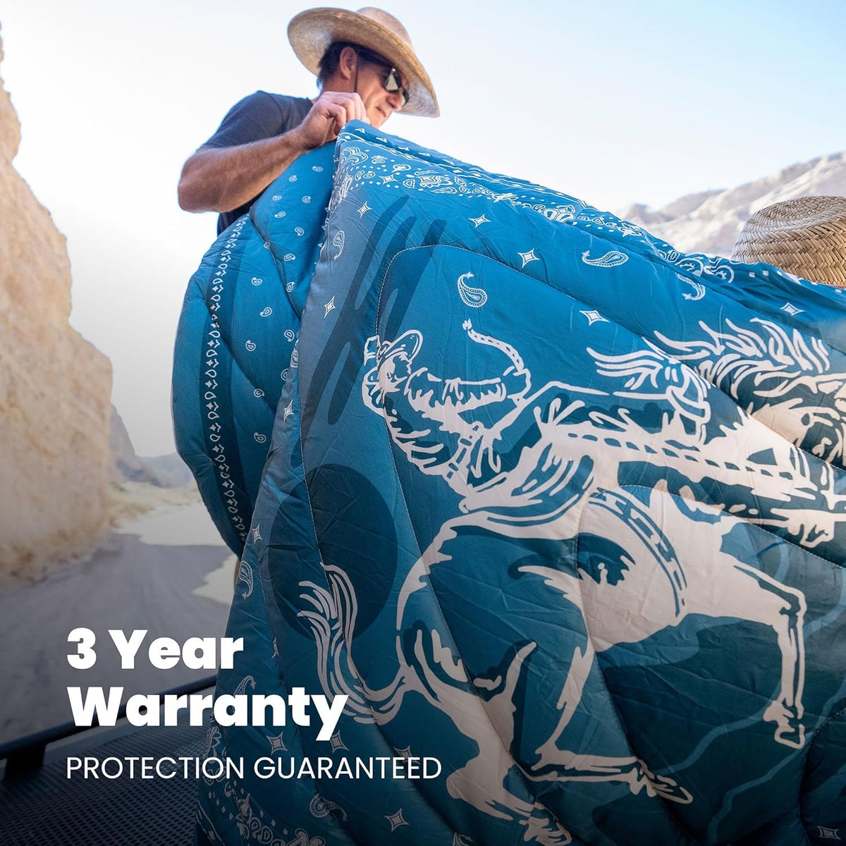 Travel Puffy Ultra-Packable Blanket, Deepwater