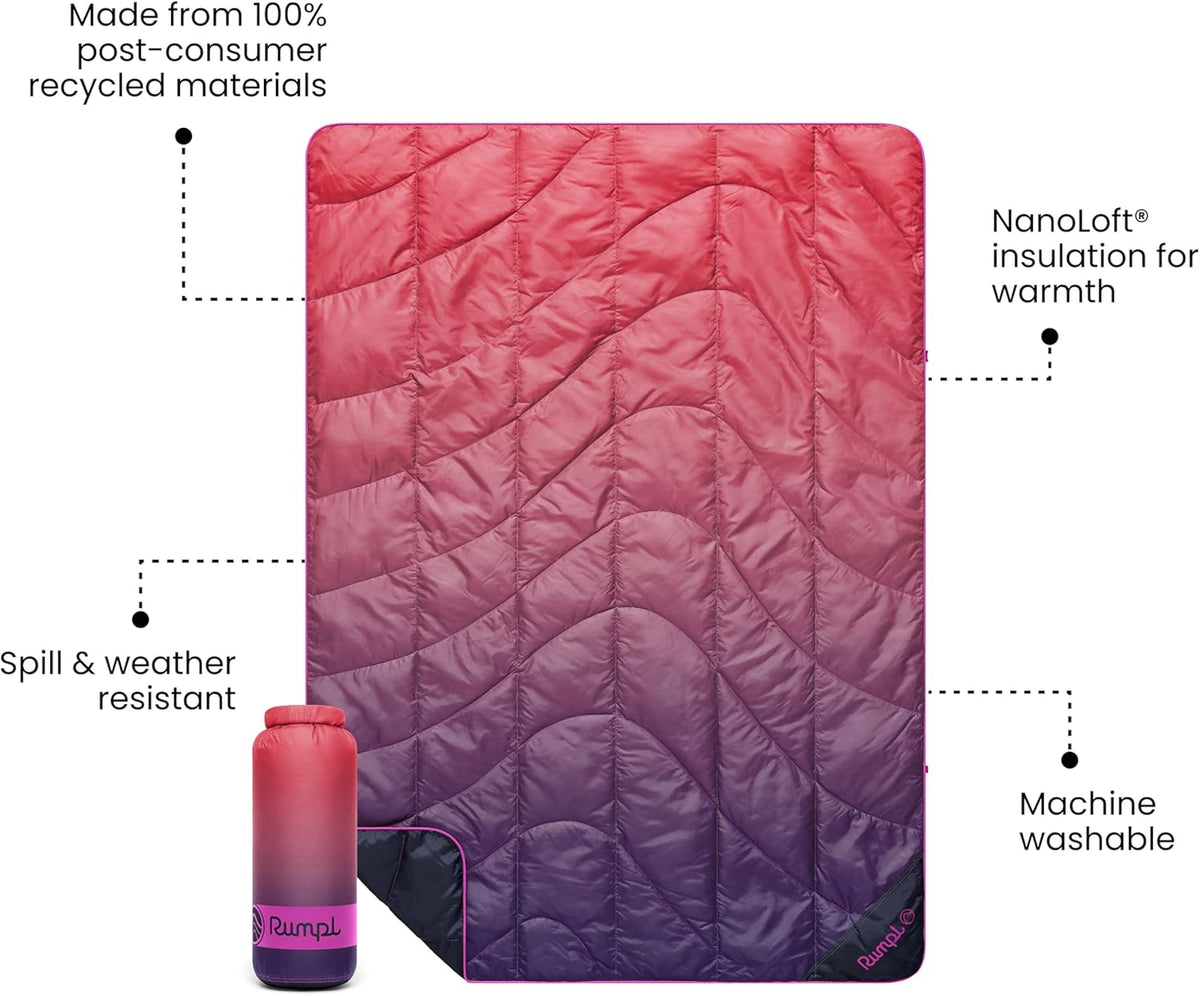 Travel Puffy Ultra-Packable Blanket, Deepwater