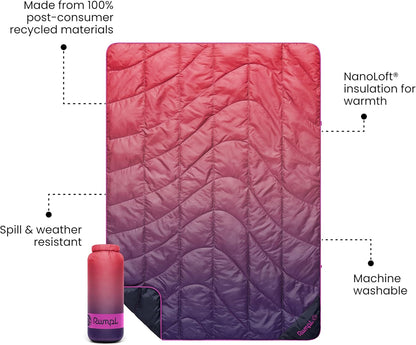 Travel Puffy Ultra-Packable Blanket, Deepwater
