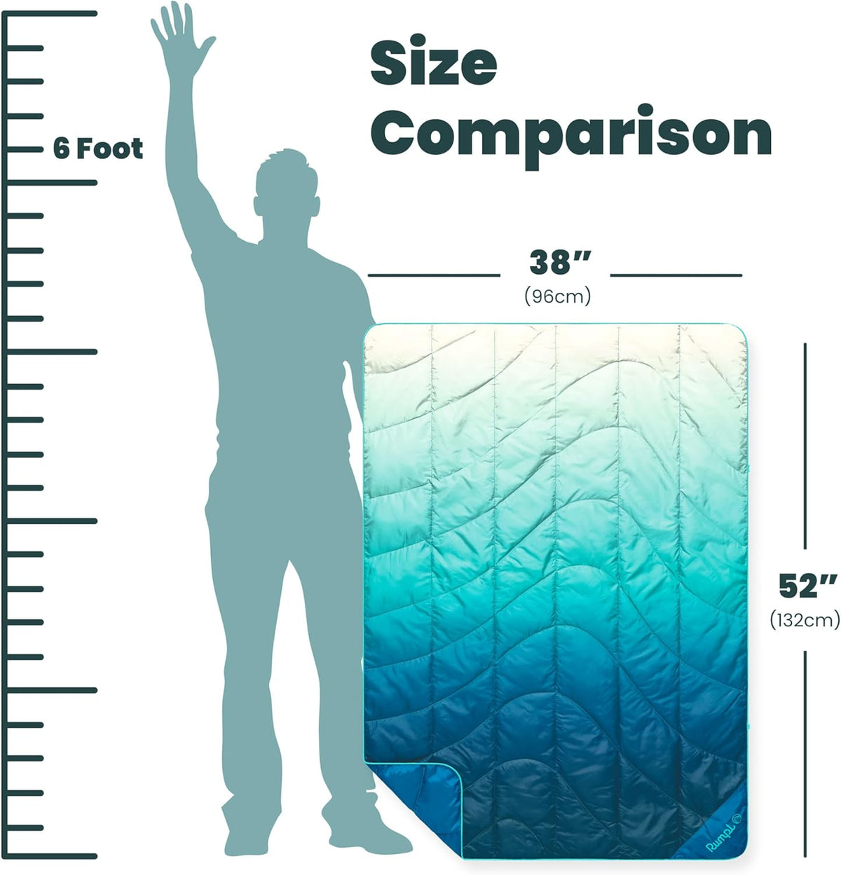 Travel Puffy Ultra-Packable Blanket, Deepwater