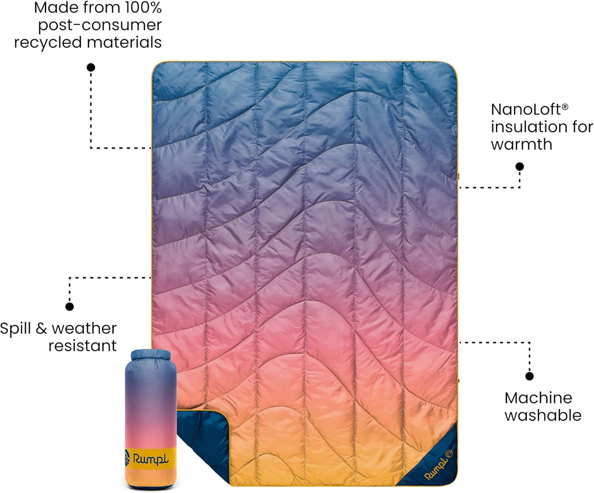 Travel Puffy Ultra-Packable Blanket, Deepwater
