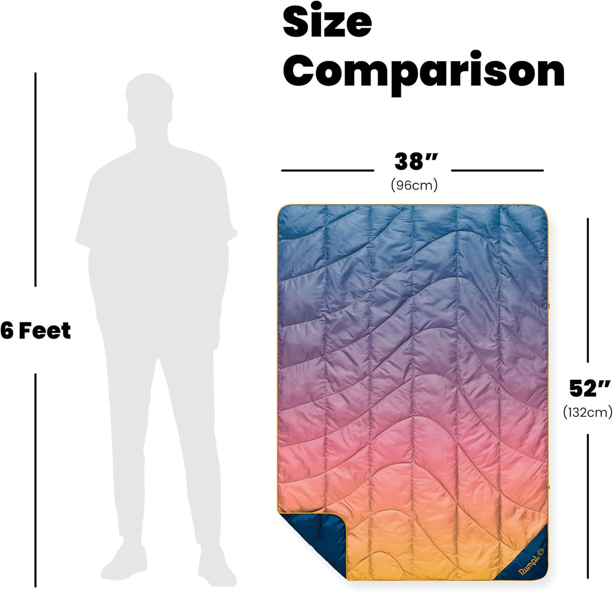 Travel Puffy Ultra-Packable Blanket, Deepwater