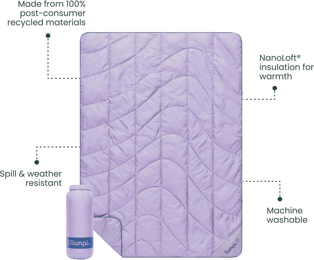 Travel Puffy Ultra-Packable Blanket, Deepwater