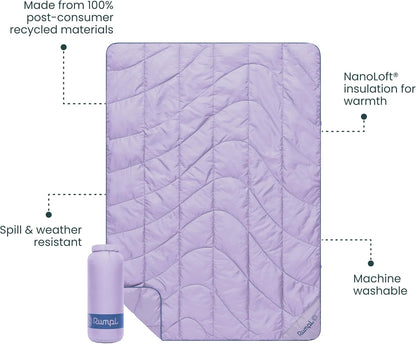 Travel Puffy Ultra-Packable Blanket, Deepwater