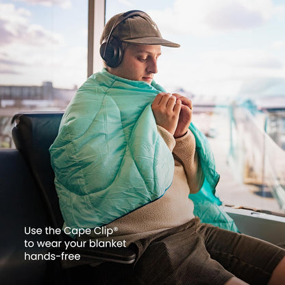 Travel Puffy Ultra-Packable Blanket, Deepwater