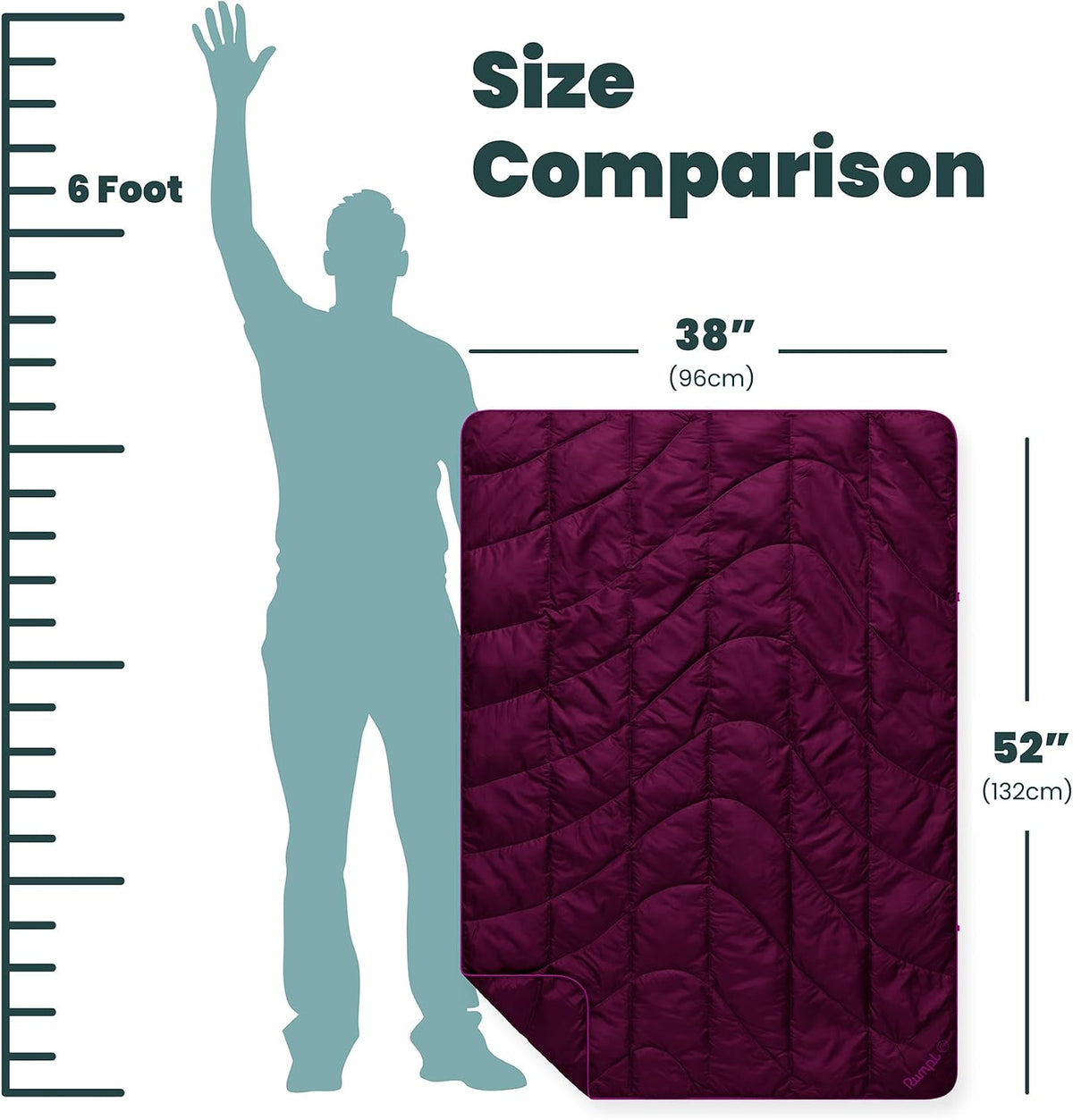 Travel Puffy Ultra-Packable Blanket, Deepwater