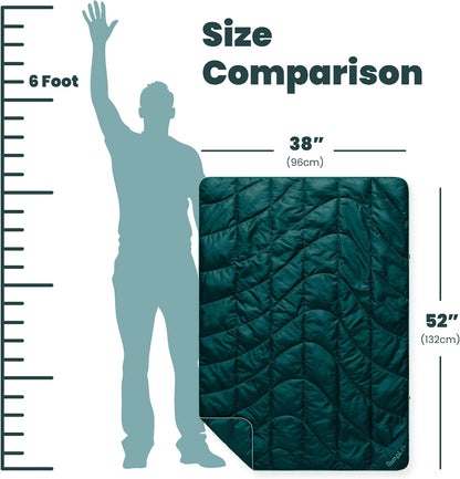 Travel Puffy Ultra-Packable Blanket, Deepwater