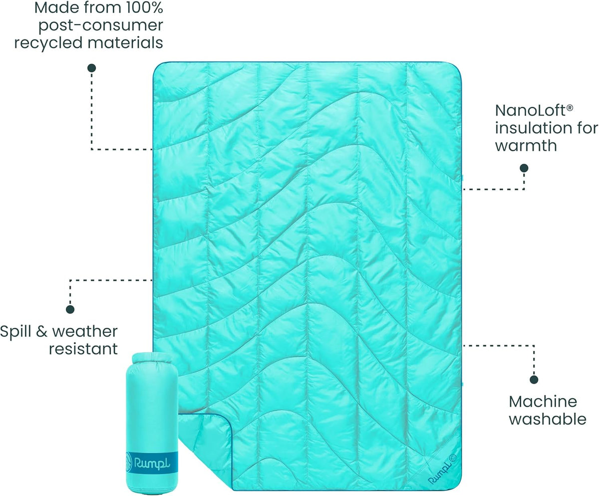 Travel Puffy Ultra-Packable Blanket, Deepwater