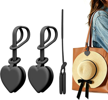 2 Pcs Magnetic Hat Clips for Travel on Bag, Silicone Sunhat Holder, Hat Clip for Caps & Beach Hats, Cap Clip for Beach