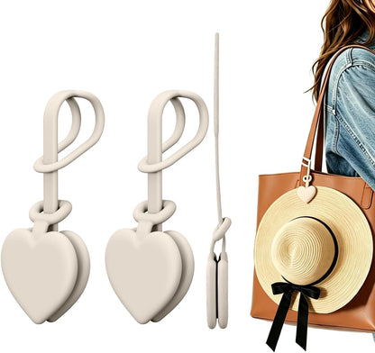 2 Pcs Magnetic Hat Clips for Travel on Bag, Silicone Sunhat Holder, Hat Clip for Caps & Beach Hats, Cap Clip for Beach