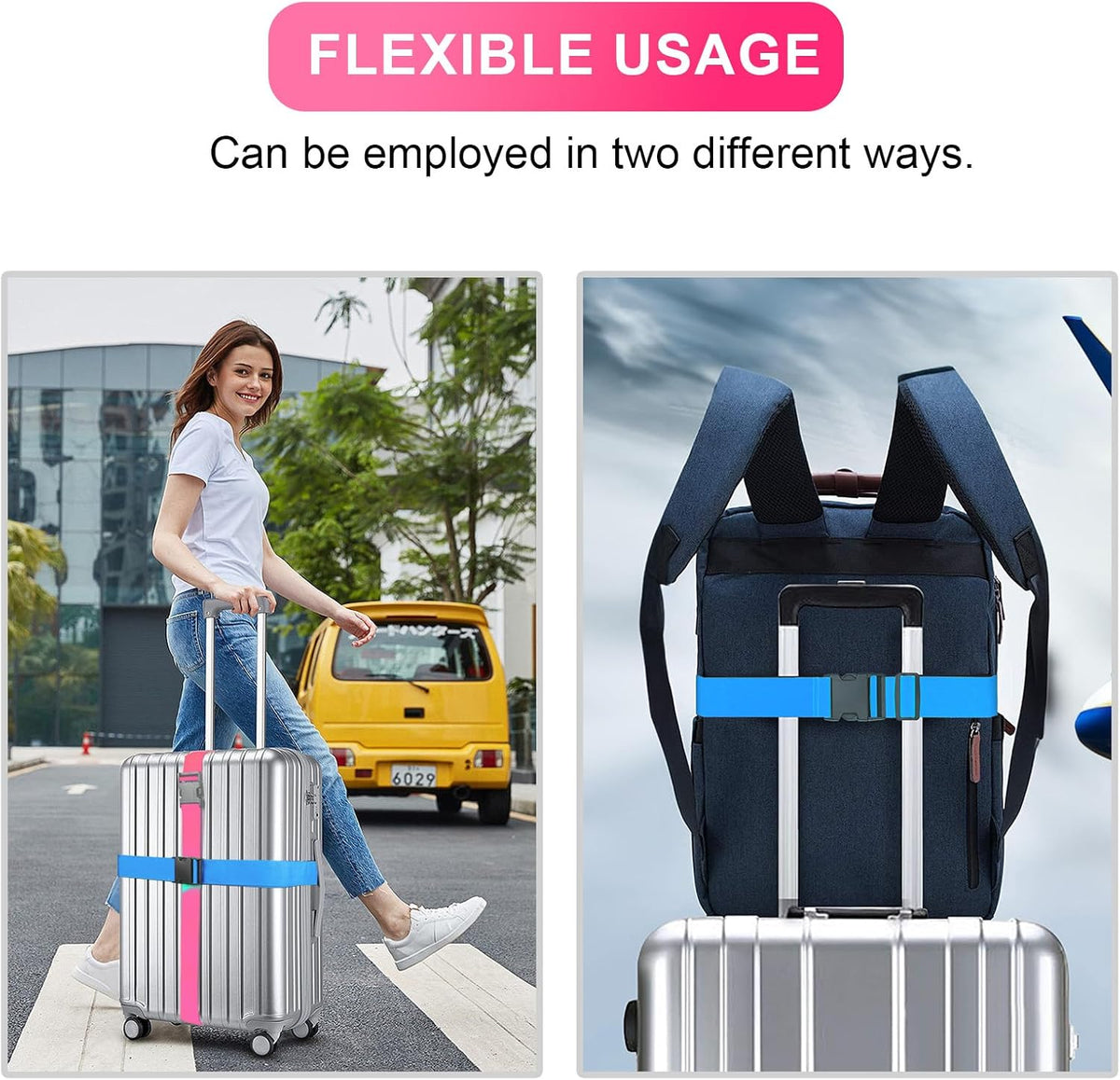 Luggage Straps for Suitcases TSA Approved, Travel Belt Suitcase Belt, Suitcase Straps TSA Approved, Luggage Belt Strap TSA Approved, Travel Straps for Luggage, Luggage Band Bag Straps 4 Pack