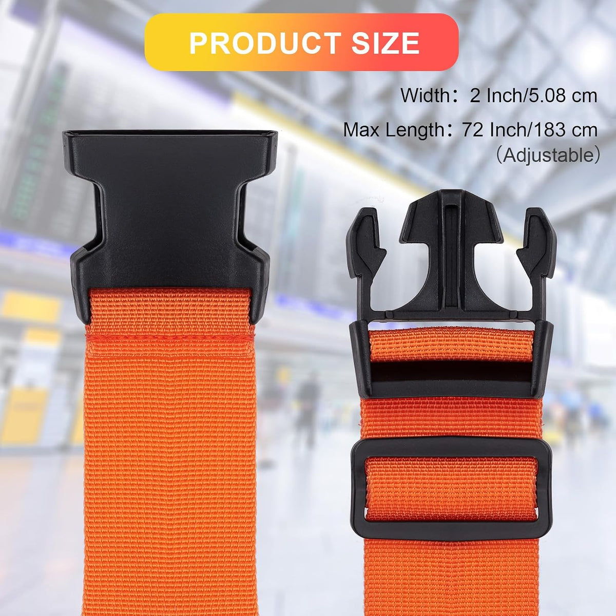 Luggage Straps for Suitcases TSA Approved, Travel Belt Suitcase Belt, Suitcase Straps TSA Approved, Luggage Belt Strap TSA Approved, Travel Straps for Luggage, Luggage Band Bag Straps 4 Pack