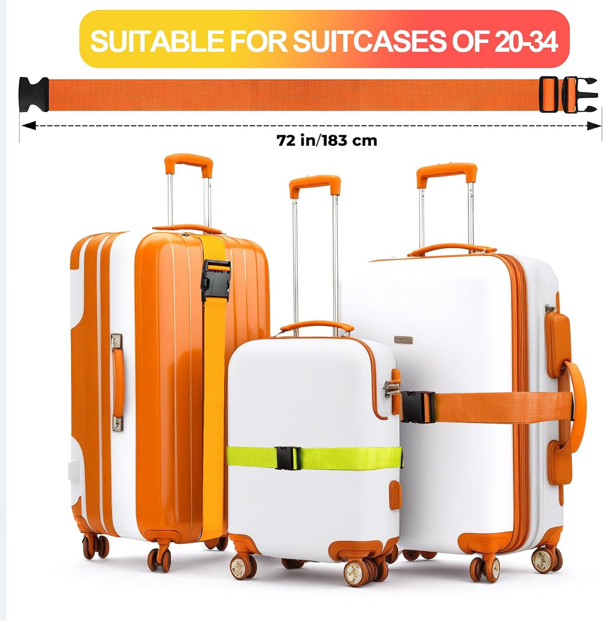 Luggage Straps for Suitcases TSA Approved, Travel Belt Suitcase Belt, Suitcase Straps TSA Approved, Luggage Belt Strap TSA Approved, Travel Straps for Luggage, Luggage Band Bag Straps 4 Pack