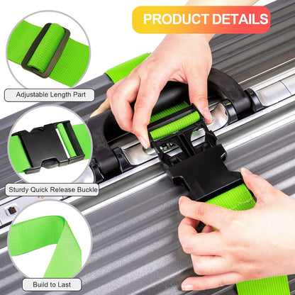 Luggage Straps for Suitcases TSA Approved, Travel Belt Suitcase Belt, Suitcase Straps TSA Approved, Luggage Belt Strap TSA Approved, Travel Straps for Luggage, Luggage Band Bag Straps 4 Pack