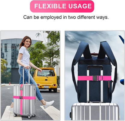 Luggage Straps for Suitcases TSA Approved, Travel Belt Suitcase Belt, Suitcase Straps TSA Approved, Luggage Belt Strap TSA Approved, Travel Straps for Luggage, Luggage Band Bag Straps 4 Pack