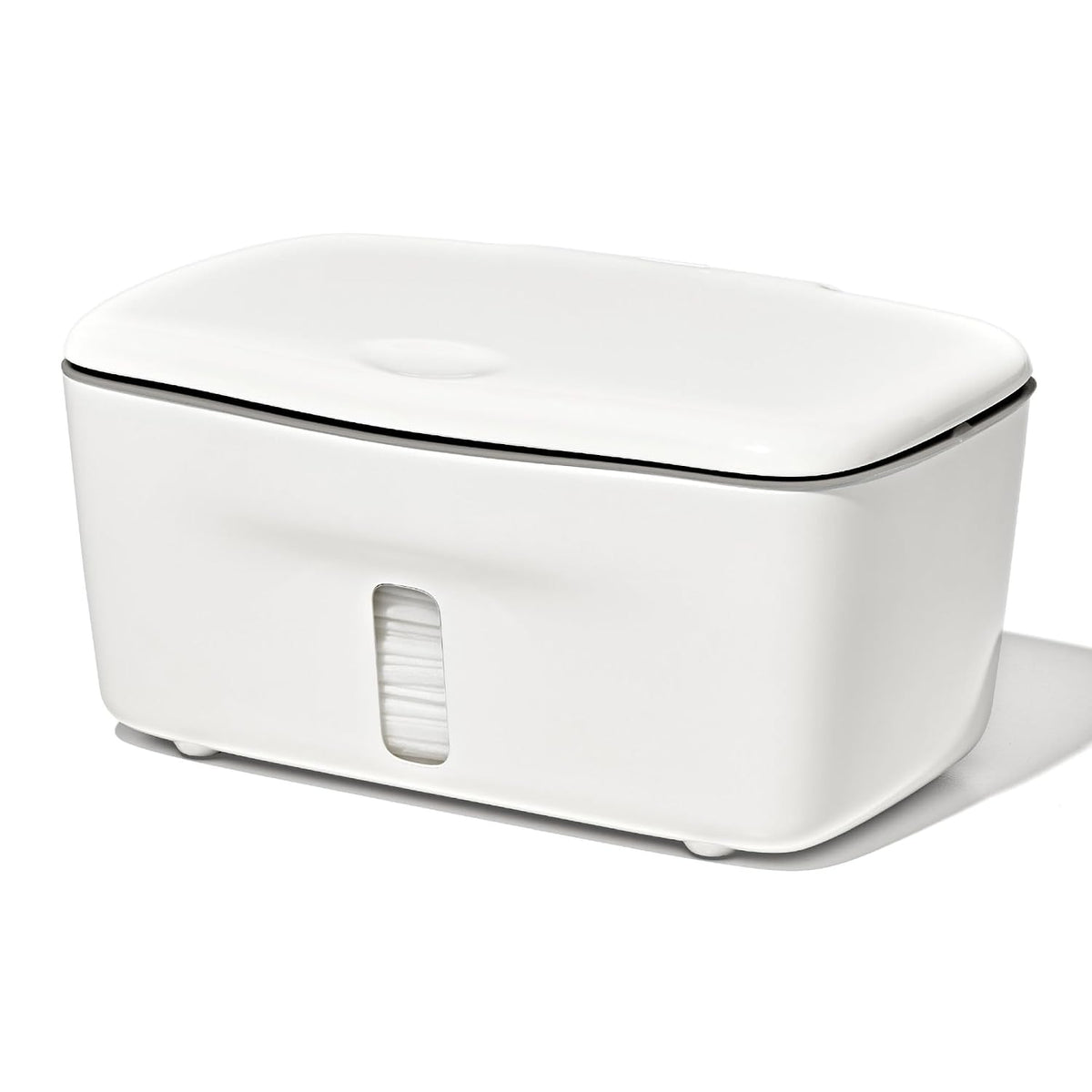Perfect Pull Baby Wipes Dispenser, Refillable Wipe Holder, Gray