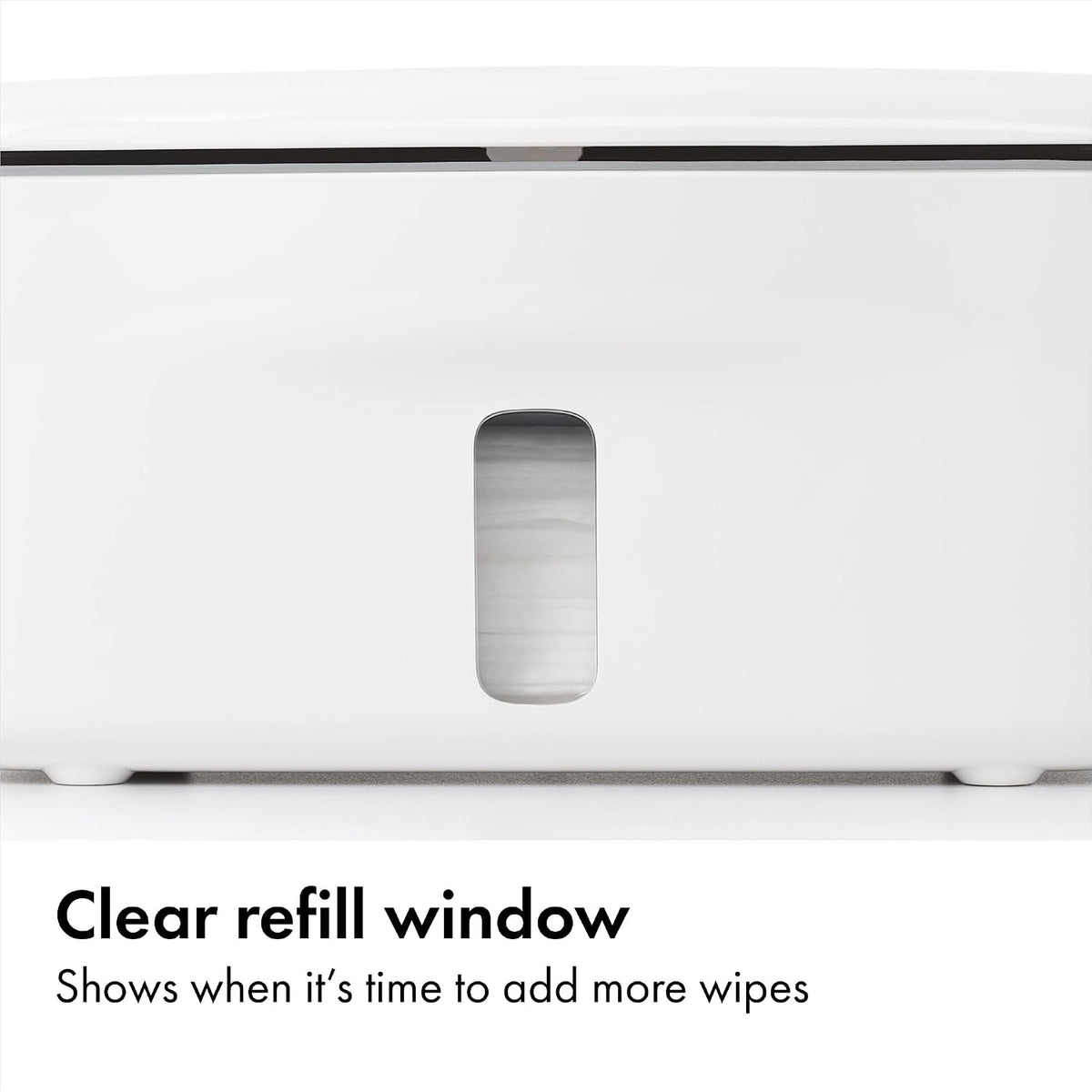 Perfect Pull Baby Wipes Dispenser, Refillable Wipe Holder, Gray